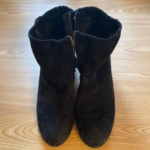 Eileen fisher black suede booties